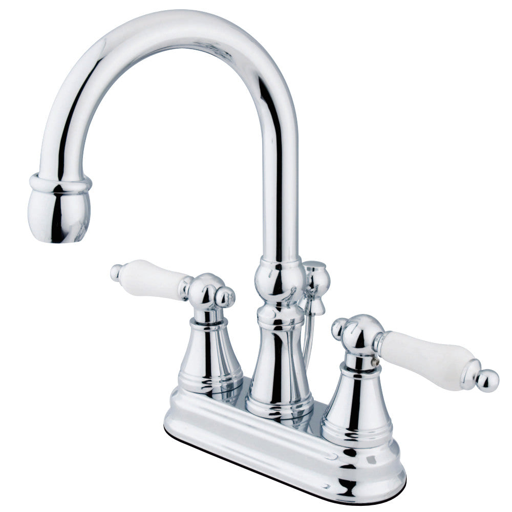 Kingston Brass KS2611PL 4 in. Centerset Bathroom Faucet, Polished Chrome - BNGBath