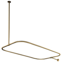 Thumbnail for Kingston Brass CC3152 Rectangular Shower Rod, Polished Brass - BNGBath