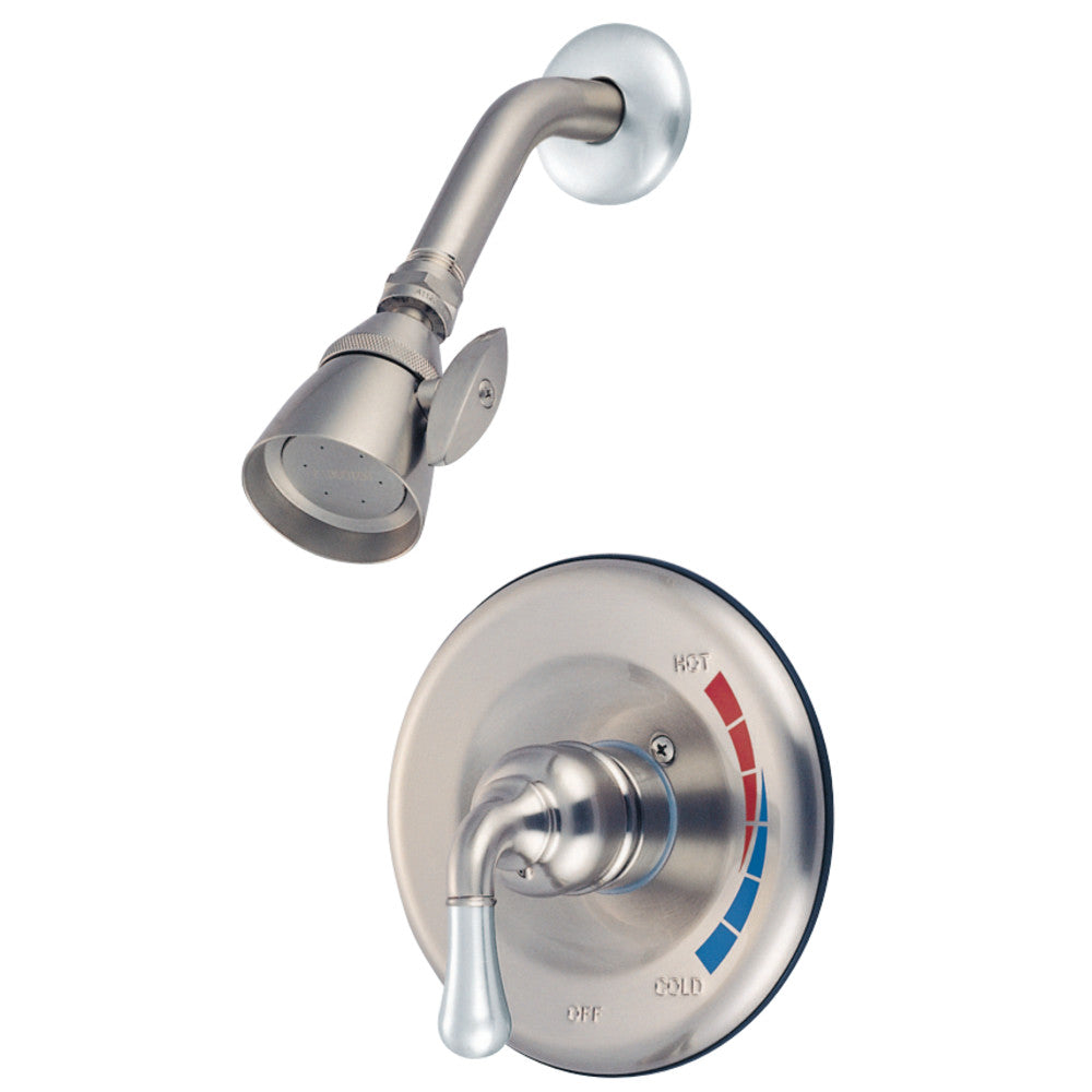 Kingston Brass GKB637SO Water Saving Magellan Shower Combination with 1.5GPM Water Savings Showerhead, Brushed Nickel with Chrome - BNGBath