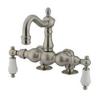 Thumbnail for Kingston Brass CC1093T8 Vintage 3-3/8-Inch Deck Mount Tub Faucet, Brushed Nickel - BNGBath