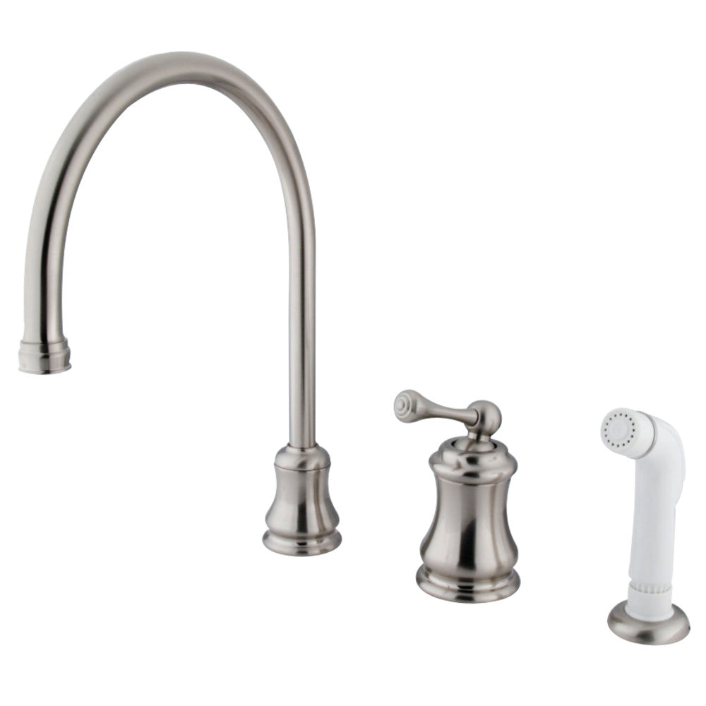 Kingston Brass KS3818BL Widespread Kitchen Faucet, Brushed Nickel - BNGBath
