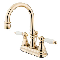 Thumbnail for Kingston Brass KS2612PL 4 in. Centerset Bathroom Faucet, Polished Brass - BNGBath