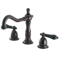 Thumbnail for Kingston Brass KS1975PKL Duchess Widespread Bathroom Faucet with Brass Pop-Up, Oil Rubbed Bronze - BNGBath