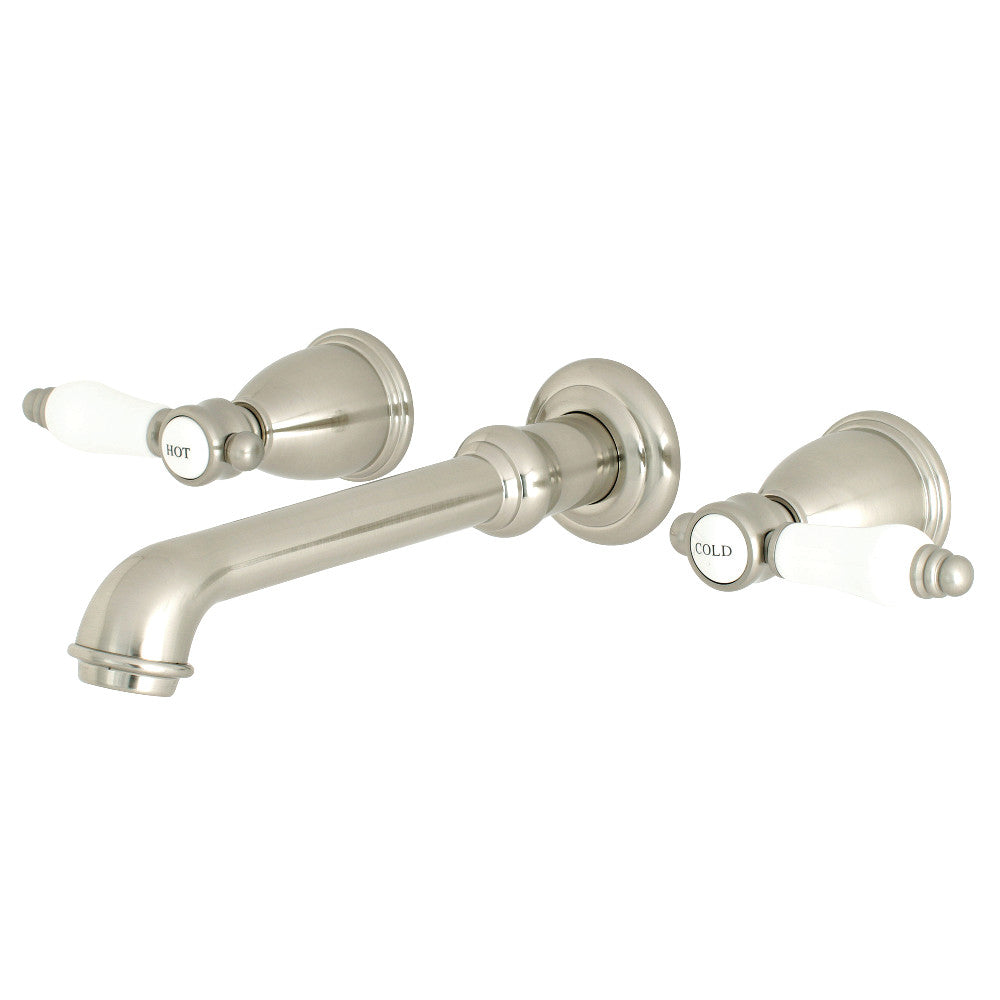 Kingston Brass KS7128BPL BelAir Two-Handle Wall Mount Bathroom Faucet, Brushed Nickel - BNGBath