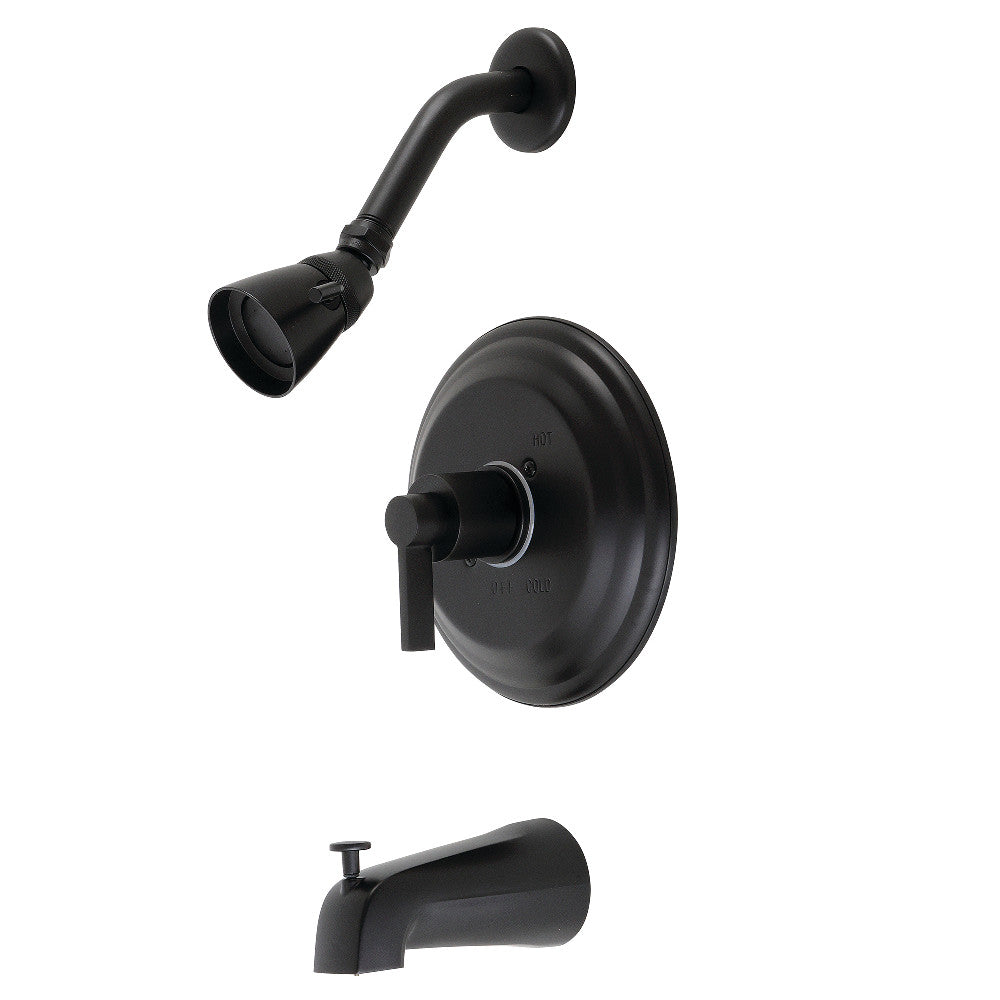 Kingston Brass KB3630NDL NuvoFusion Single-Handle Tub and Shower Faucet, Matte Black - BNGBath