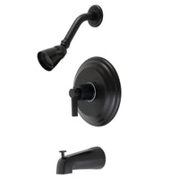 Thumbnail for Kingston Brass KB3630NDL NuvoFusion Single-Handle Tub and Shower Faucet, Matte Black - BNGBath