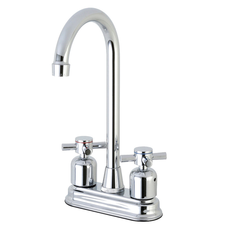 Kingston Brass Concord FB491DX 4" Centerset High-Arch Spout Bar Faucet, Polished Chrome - BNGBath
