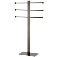Thumbnail for Kingston Brass CCS6025 Freestanding Stainless Steel Towel Holder with Rectangular Base, Oil Rubbed Bronze - BNGBath