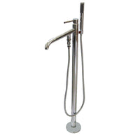 Thumbnail for Kingston Brass KS8131DL Concord Freestanding Tub Faucet with Hand Shower, Polished Chrome - BNGBath
