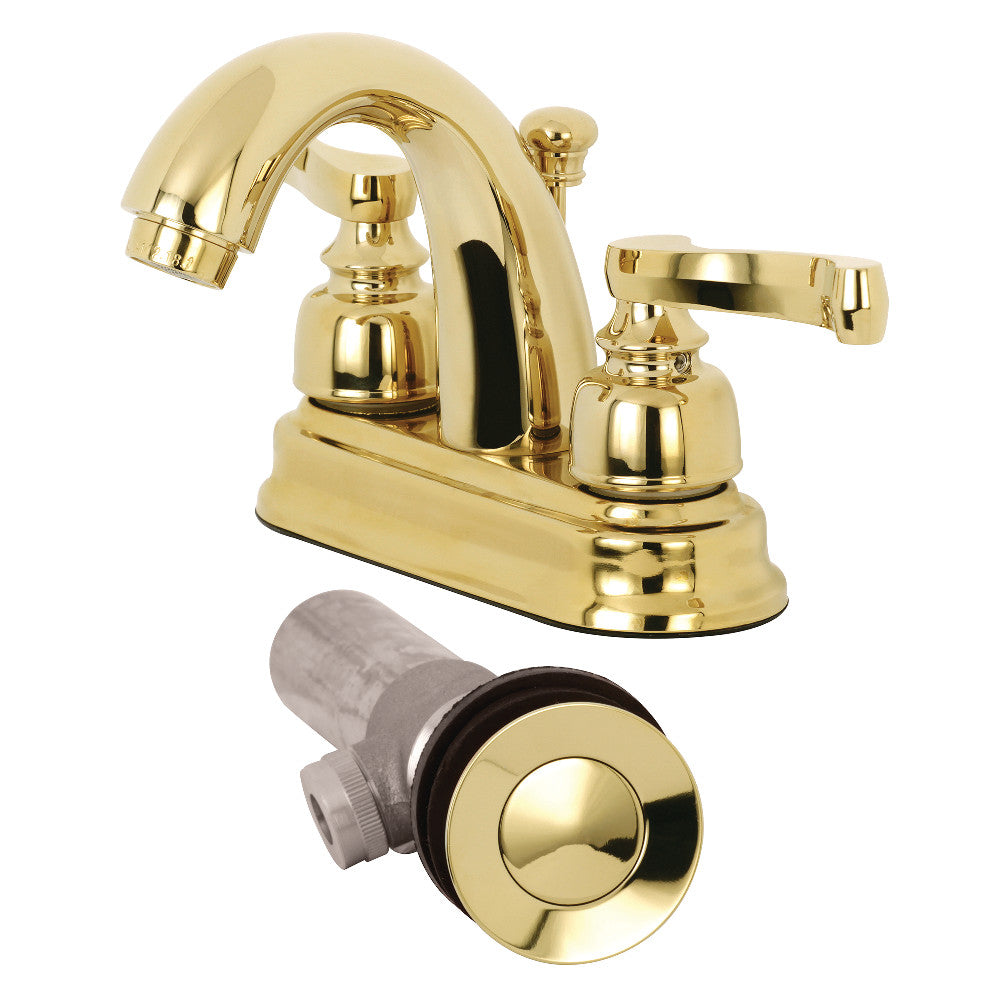 Kingston Brass KB5612FLB 4 in. Centerset Bathroom Faucet, Polished Brass - BNGBath