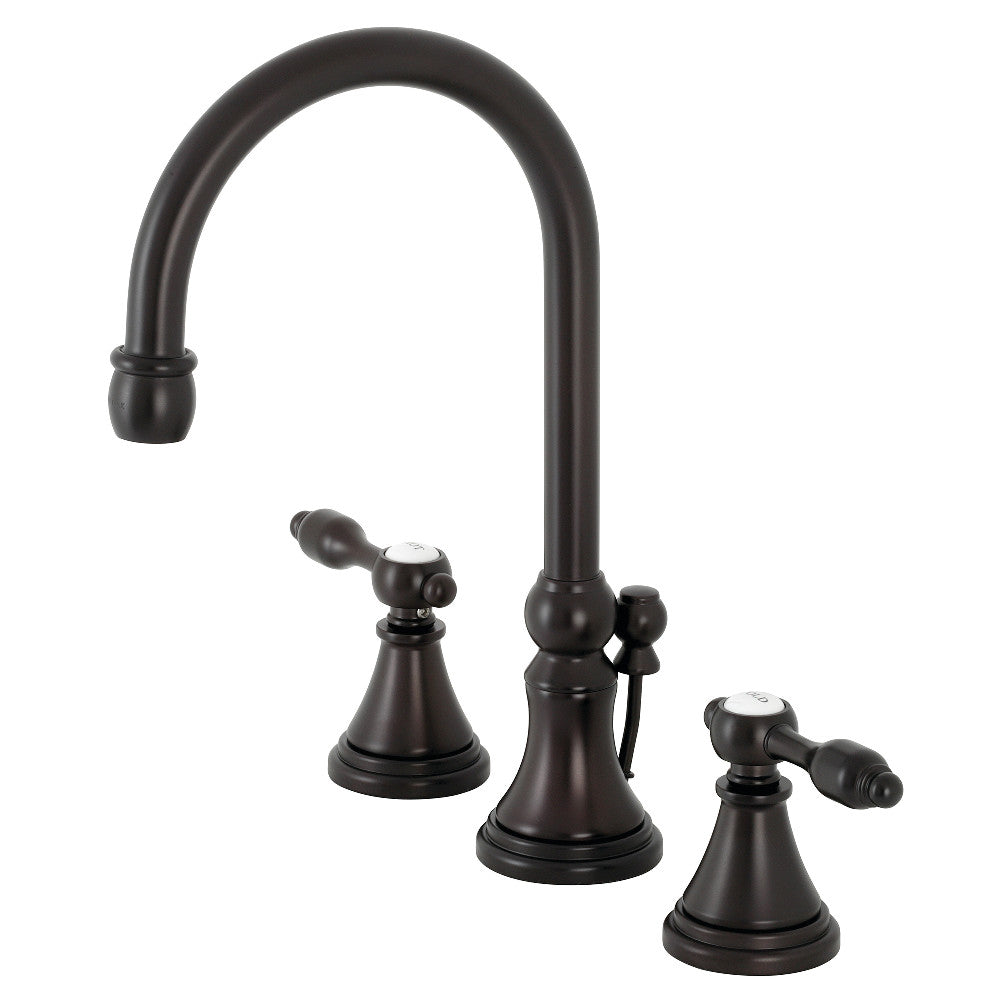 Kingston Brass KS2985TAL Tudor Widespread Bathroom Faucet with Brass Pop-Up, Oil Rubbed Bronze - BNGBath