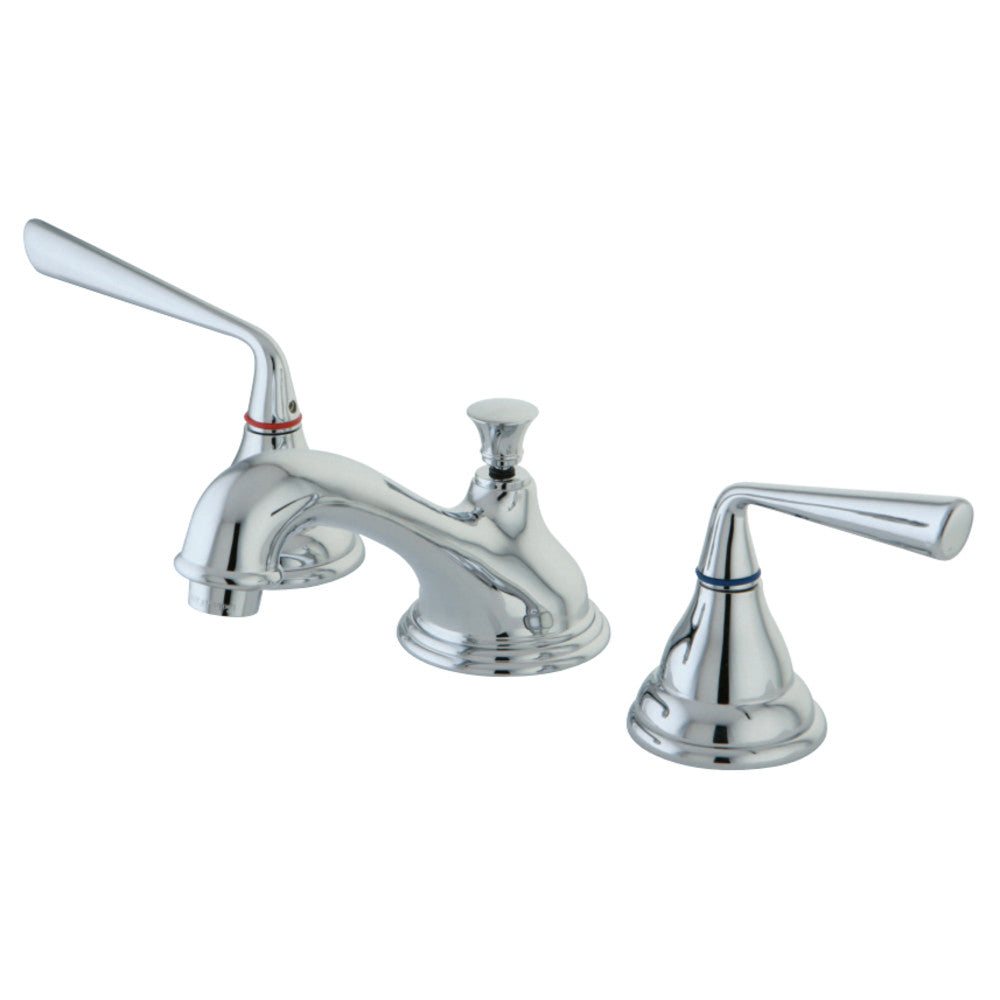 Kingston Brass KS5561ZL 8 in. Widespread Bathroom Faucet, Polished Chrome - BNGBath