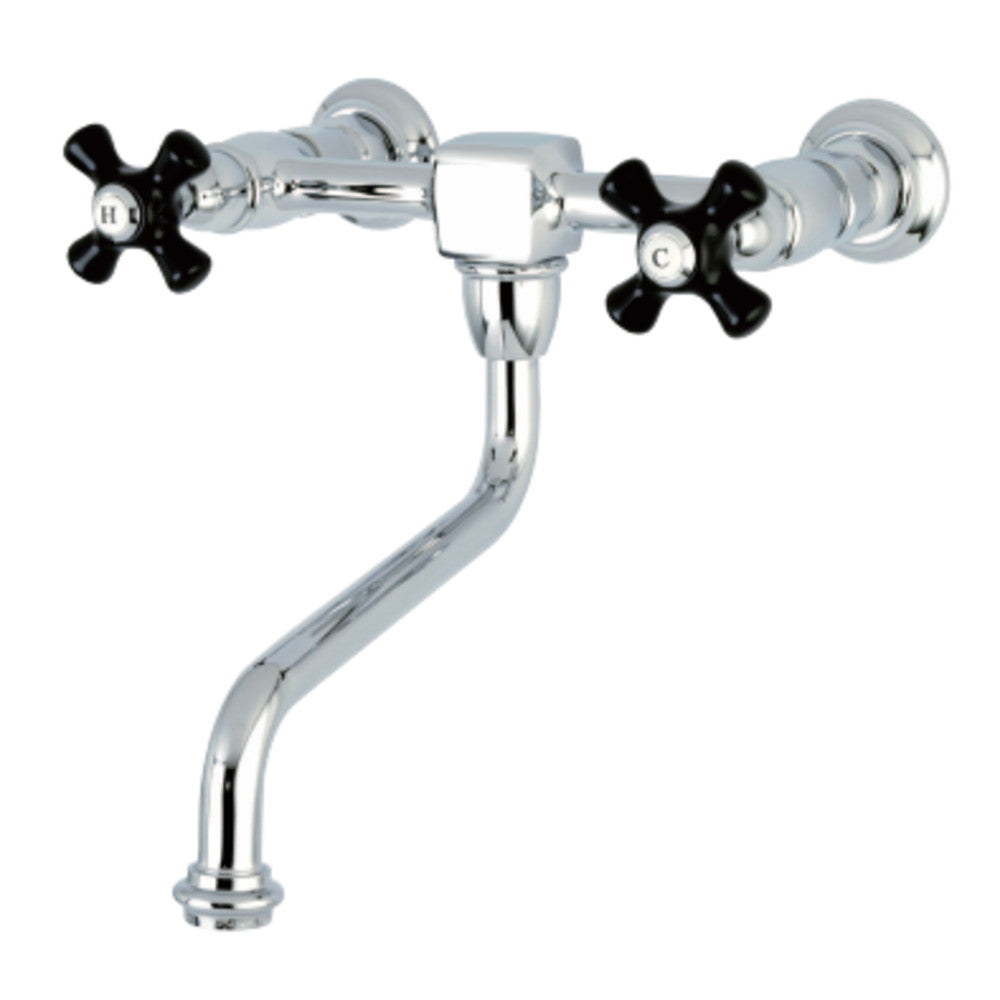 Kingston Brass KS1211PKX Duchess Wall Mount Bathroom Faucet, Polished Chrome - BNGBath