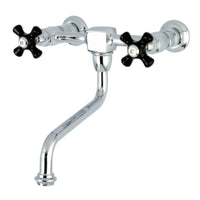 Thumbnail for Kingston Brass KS1211PKX Duchess Wall Mount Bathroom Faucet, Polished Chrome - BNGBath