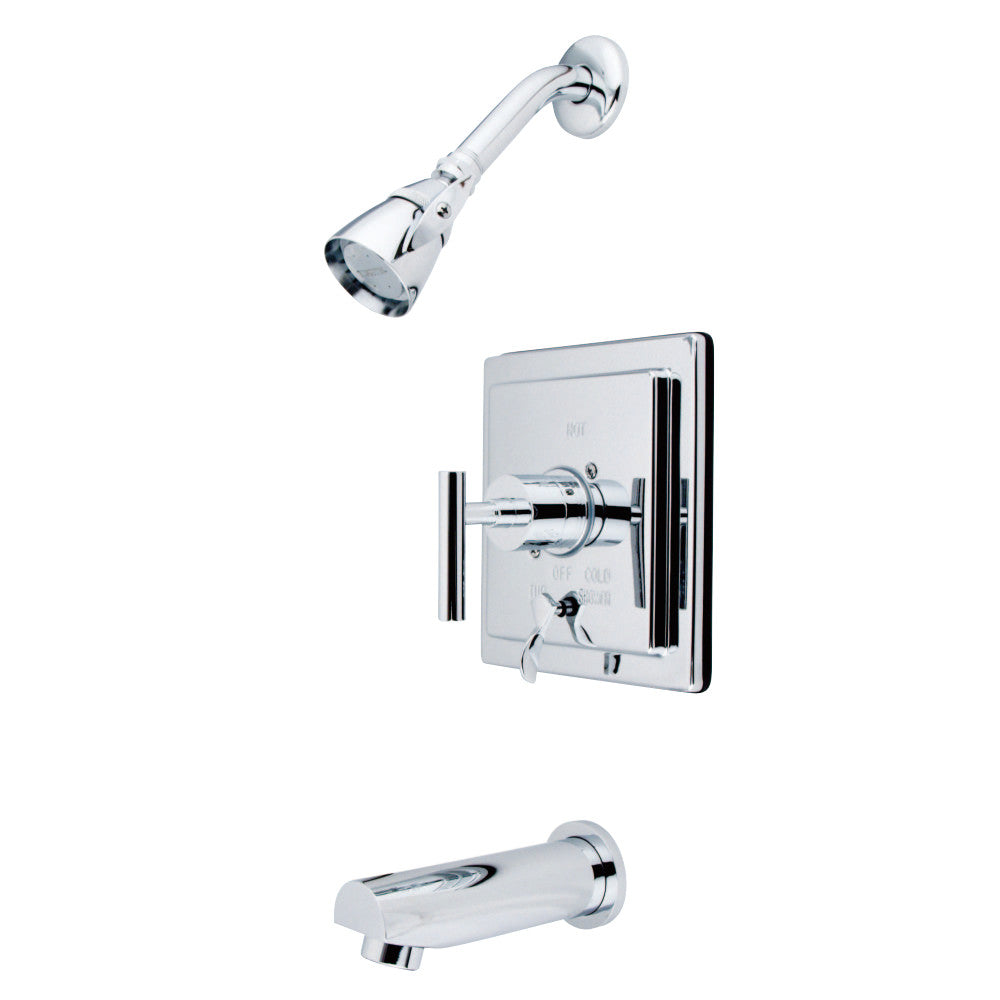 Kingston Brass KB86510CML Manhattan Sungle-Handle Tub and Shower Faucet, Polished Chrome - BNGBath