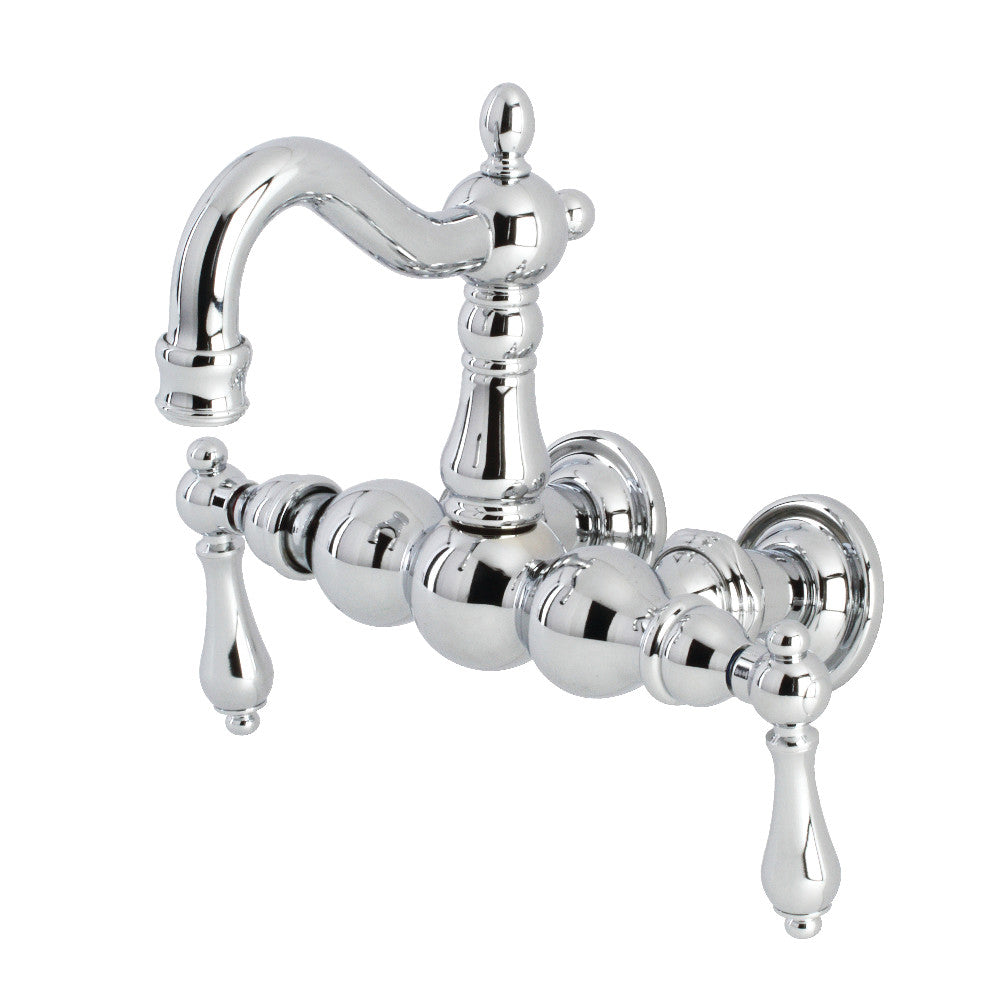 Kingston Brass CA1002T1 Heritage 3-3/8" Tub Wall Mount Clawfoot Tub Faucet, Polished Chrome - BNGBath