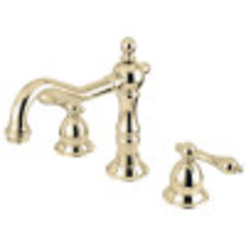 Kingston Brass CC51L2 8 to 16 in. Widespread Bathroom Faucet, Polished Brass - BNGBath