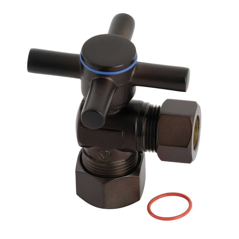 Kingston Brass CC54405DX Concord 5/8" x 1/2" O.D. Comp, Quarter Turn Angle Stop Valve, Oil Rubbed Bronze - BNGBath