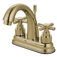 Thumbnail for Kingston Brass KS8612EX 4 in. Centerset Bathroom Faucet, Polished Brass - BNGBath