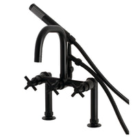 Thumbnail for Aqua Vintage AE8400DX Concord Deck Mount Clawfoot Tub Faucet, Matte Black - BNGBath