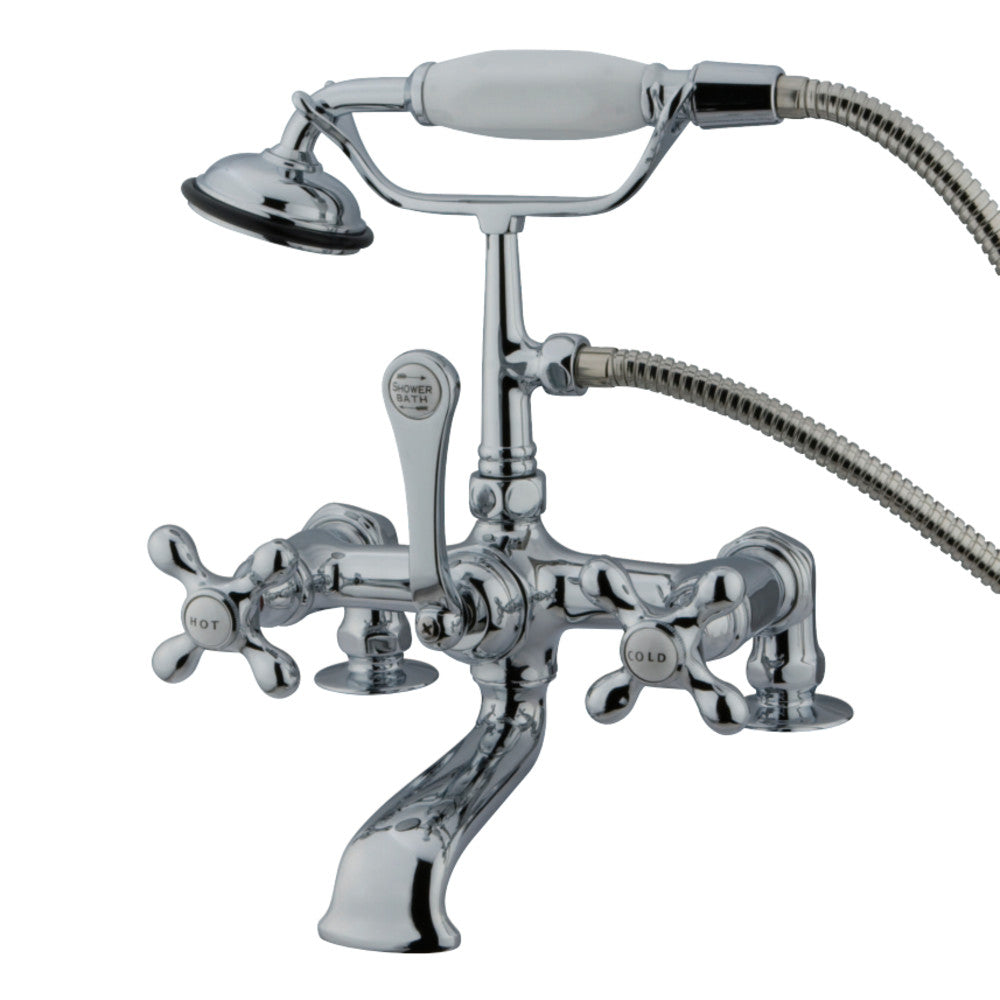 Kingston Brass CC210T1 Vintage 7-Inch Deck Mount Clawfoot Tub Faucet with Hand Shower, Polished Chrome - BNGBath