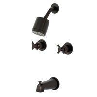 Thumbnail for Kingston Brass KBX8145DX Concord Two-Handle Tub and Shower Faucet, Oil Rubbed Bronze - BNGBath