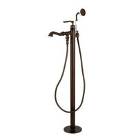 Thumbnail for Kingston Brass KS7015RL Royale Freestanding Tub Faucet with Hand Shower, Oil Rubbed Bronze - BNGBath