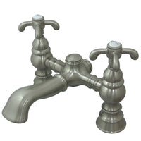 Thumbnail for Kingston Brass CC1134T8 Vintage 7-Inch Deck Mount Tub Faucet, Brushed Nickel - BNGBath