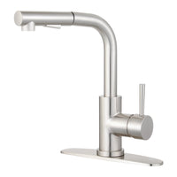 Thumbnail for Gourmetier LS2718DL Concord Single-Handle Pull-Out Kitchen Faucet, Brushed Nickel - BNGBath