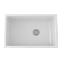 Thumbnail for ROHL Allia Fireclay Single Bowl Undermount Kitchen Sink - BNGBath