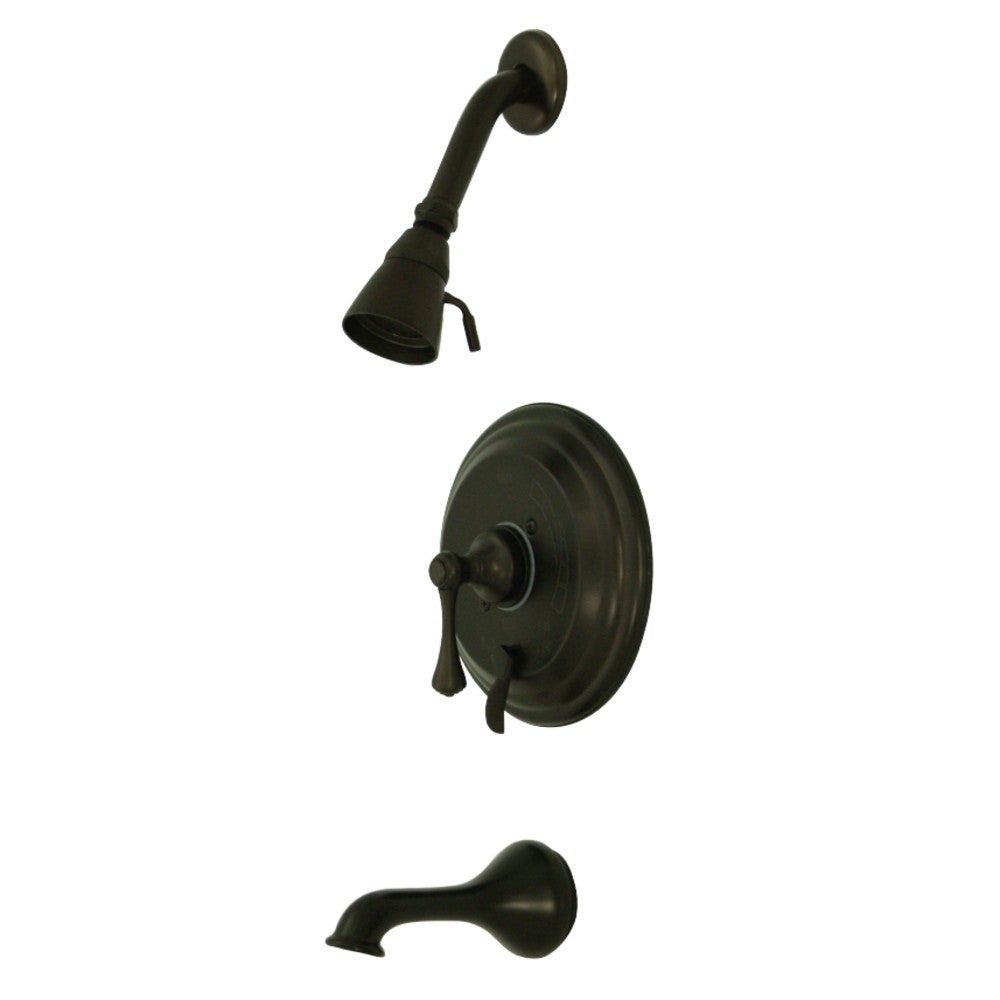 Kingston Brass KB36350BL Tub and Shower Faucet, Oil Rubbed Bronze - BNGBath