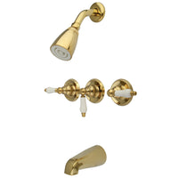 Thumbnail for Kingston Brass KB232PL Tub and Shower Faucet, Polished Brass - BNGBath