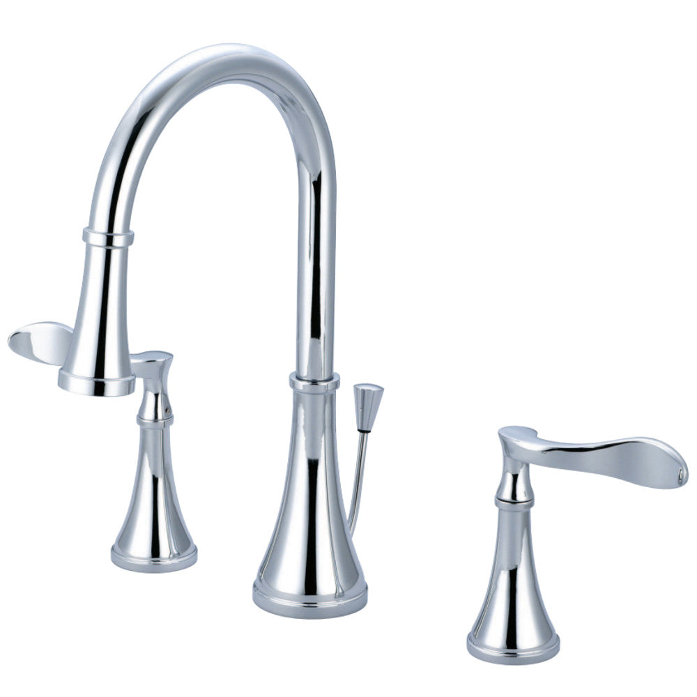 Kingston Brass KS2991CFL 8 in. Widespread Bathroom Faucet, Polished Chrome - BNGBath