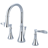 Thumbnail for Kingston Brass KS2991CFL 8 in. Widespread Bathroom Faucet, Polished Chrome - BNGBath