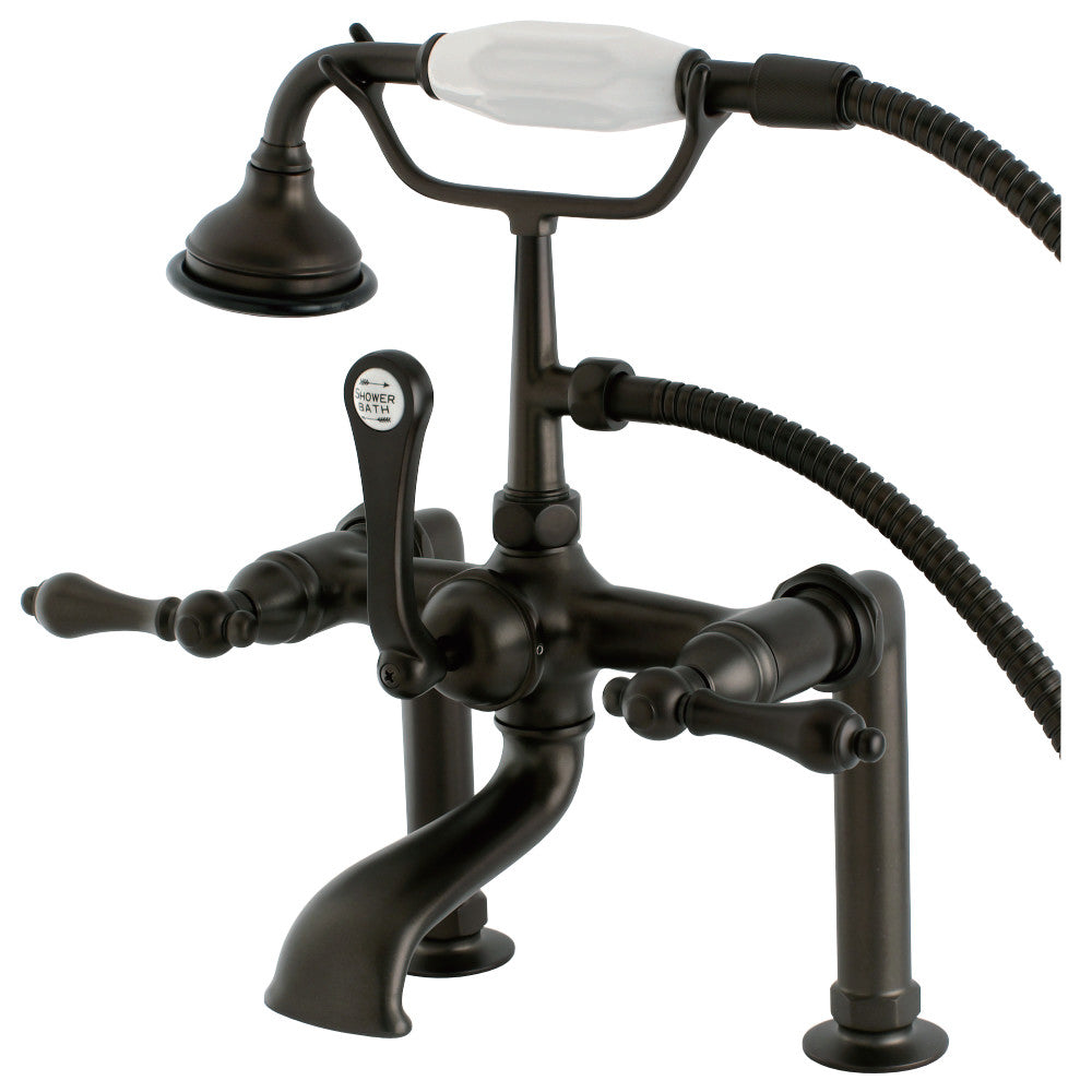 Kingston Brass AE103T5 Auqa Vintage Deck Mount Clawfoot Tub Faucet, Oil Rubbed Bronze - BNGBath