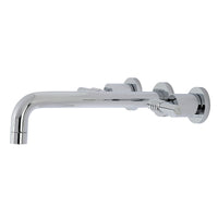 Thumbnail for Kingston Brass KS8021ML Milano Two-Handle Wall Mount Tub Faucet, Polished Chrome - BNGBath