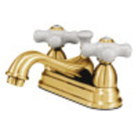Thumbnail for Kingston Brass KS3602PX 4 in. Centerset Bathroom Faucet, Polished Brass - BNGBath