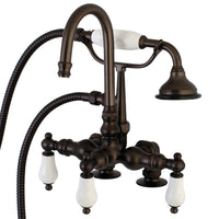 Thumbnail for Aqua Vintage AE15T5 Vintage Clawfoot Tub Faucet with Hand Shower, Oil Rubbed Bronze - BNGBath