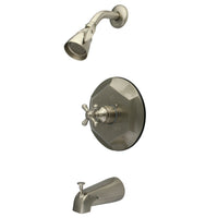 Thumbnail for Kingston Brass KB4638BX English Vintage Tub with Shower Faucet, Brushed Nickel - BNGBath