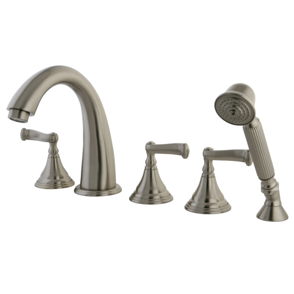 Kingston Brass KS53685FL Royale Roman Tub Faucet with Hand Shower, Brushed Nickel - BNGBath