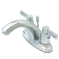Thumbnail for Kingston Brass KB8641NDL 4 in. Centerset Bathroom Faucet, Polished Chrome - BNGBath