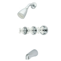 Thumbnail for Kingston Brass KB231PX Tub and Shower Faucet, Polished Chrome - BNGBath