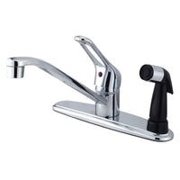 Thumbnail for Kingston Brass GKB563 Wyndham Single-Handle Centerset Kitchen Faucet, Polished Chrome - BNGBath