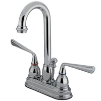Thumbnail for Kingston Brass KB3611ZL 4 in. Centerset Bathroom Faucet, Polished Chrome - BNGBath