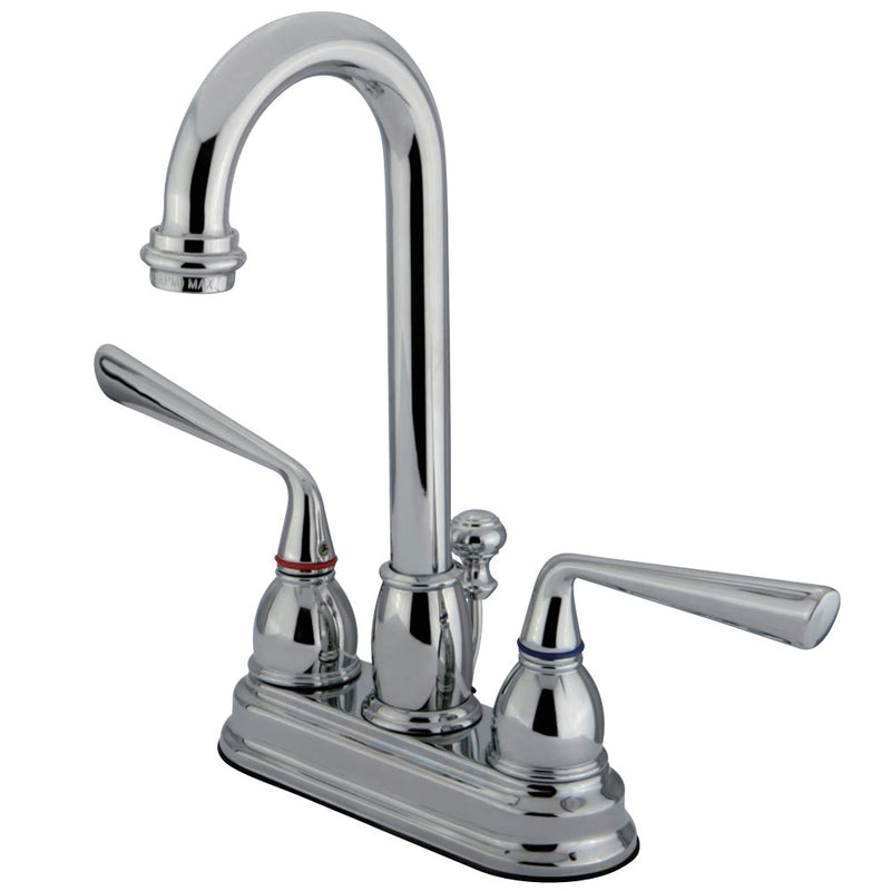Kingston Brass KB3611ZL 4 in. Centerset Bathroom Faucet, Polished Chrome - BNGBath