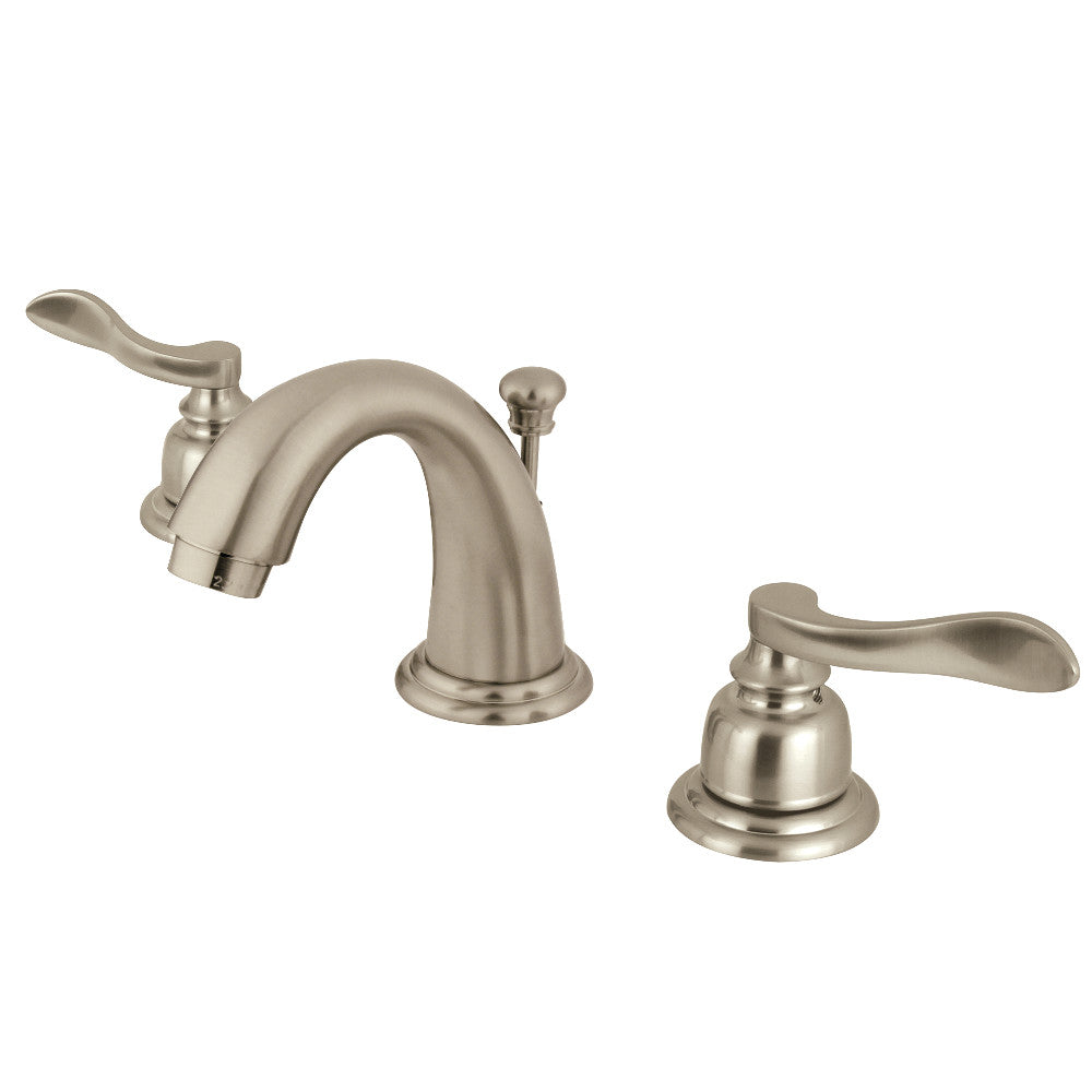 Kingston Brass KB8918NFL NuWave French Widespread Bathroom Faucet, Brushed Nickel - BNGBath