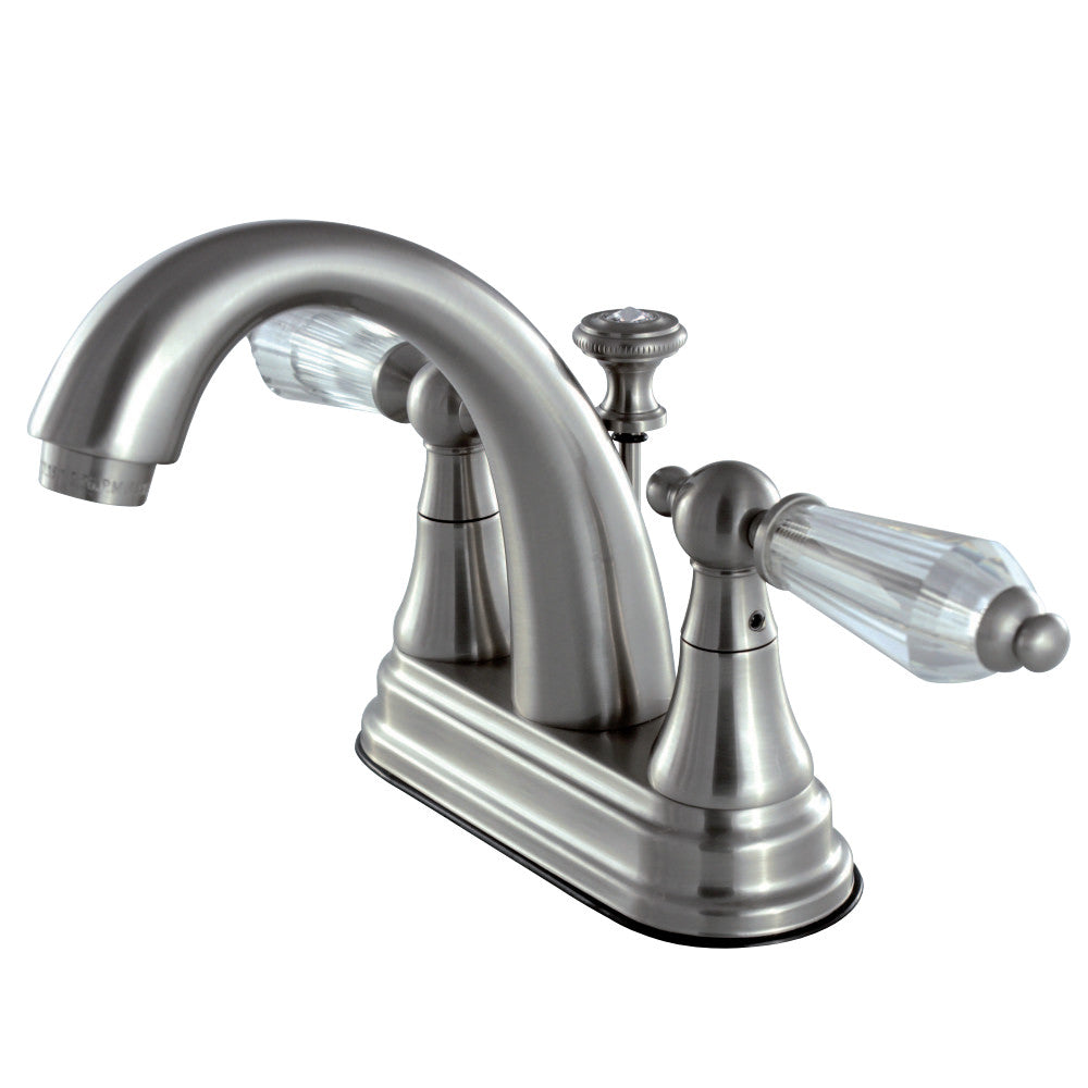 Kingston Brass KS7618WLL 4 in. Centerset Bathroom Faucet, Brushed Nickel - BNGBath