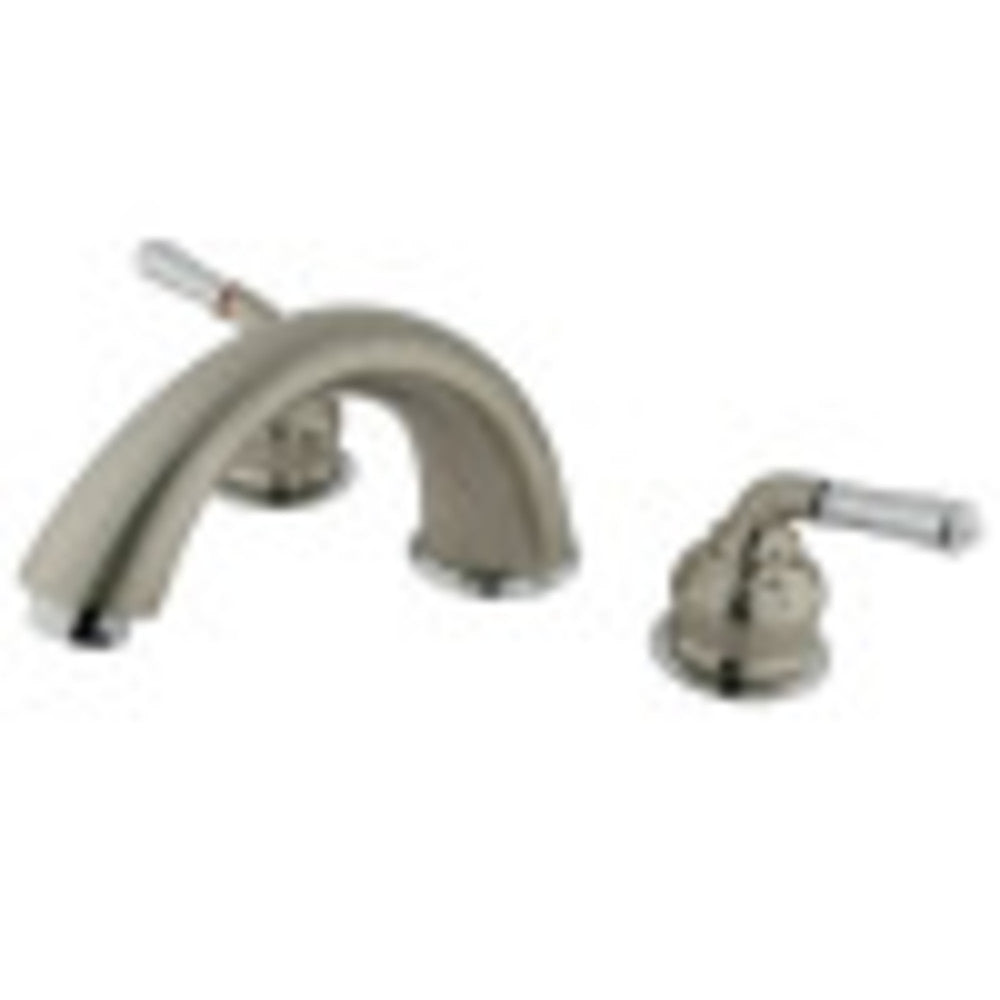 Kingston Brass KC367 Magellan Roman Tub Faucet, Brushed Nickel/Polished Chrome - BNGBath