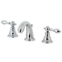 Thumbnail for Kingston Brass KB911ACL American Classic Widespread Bathroom Faucet with Retail Pop-Up, Polished Chrome - BNGBath