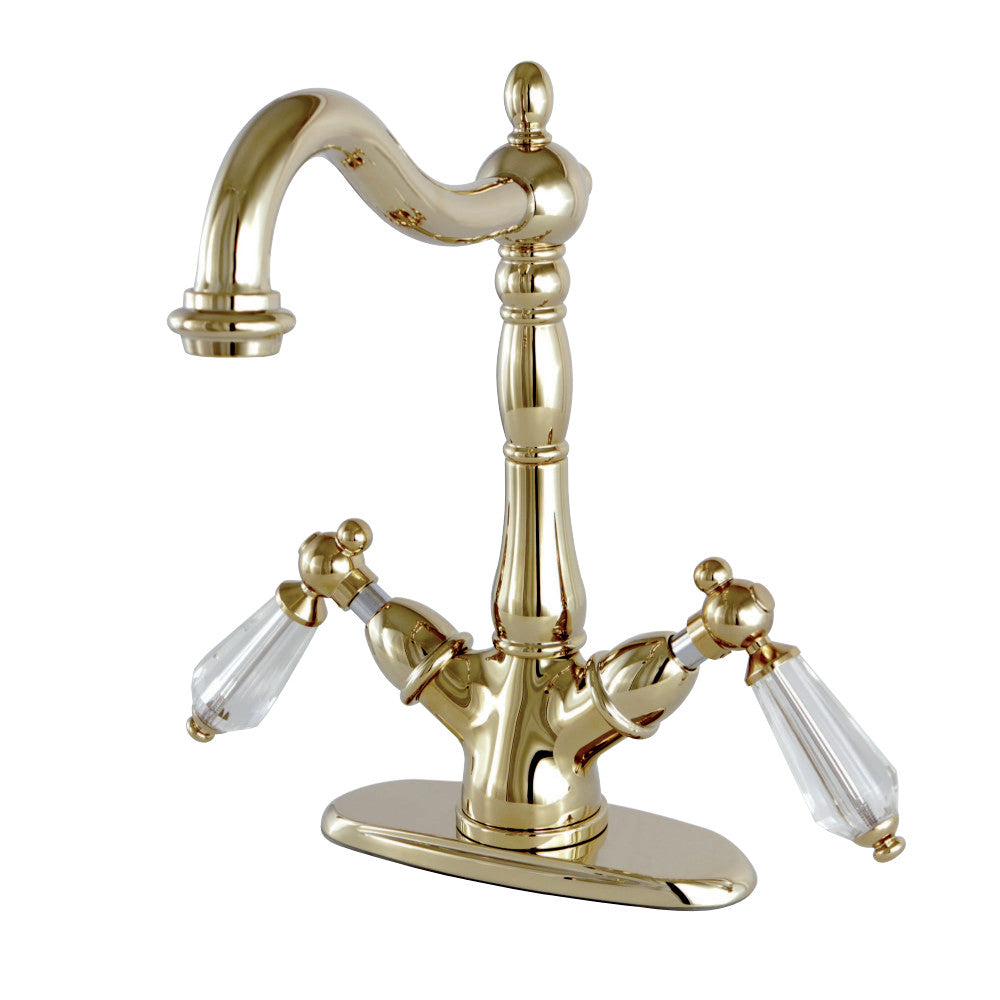 Kingston Brass KS1492WLL Vessel Sink Faucet, Polished Brass - BNGBath